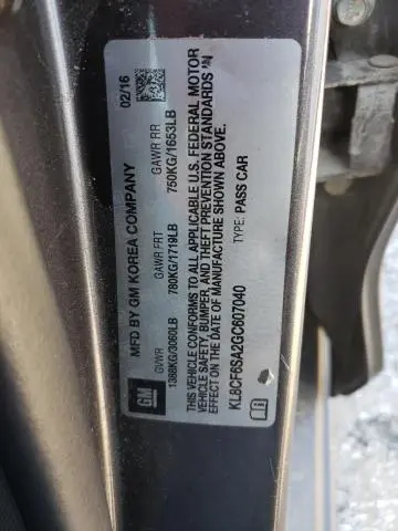 2016 CHEVROLET SPARK 2LT  