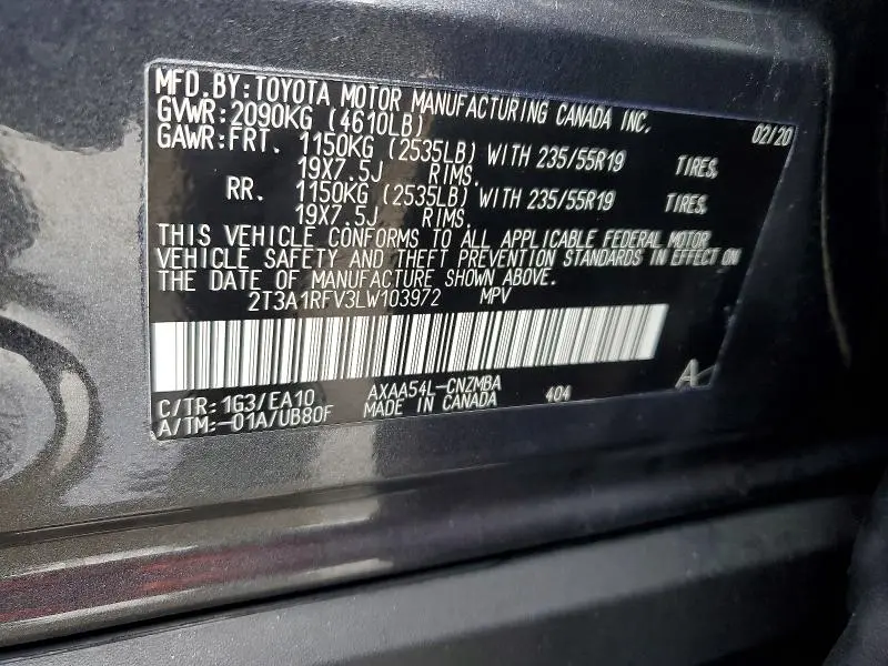 2020 TOYOTA RAV4 XLE PREMIUM  