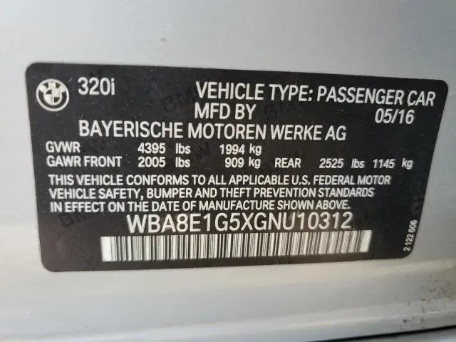 2016 BMW 320 I