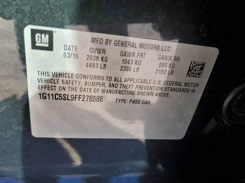 2015 CHEVROLET MALIBU 1LT  