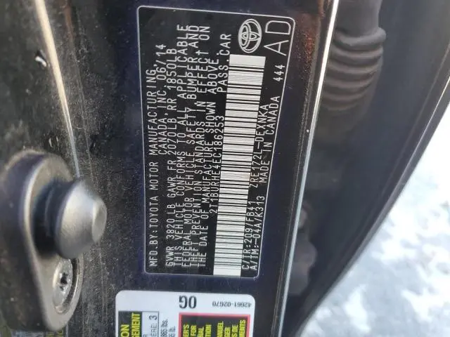 2014 TOYOTA COROLLA L  