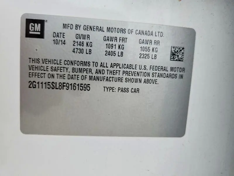 2015 CHEVROLET IMPALA LT  