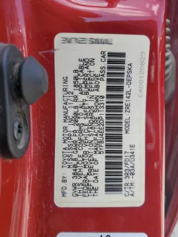 2013 TOYOTA COROLLA BASE  