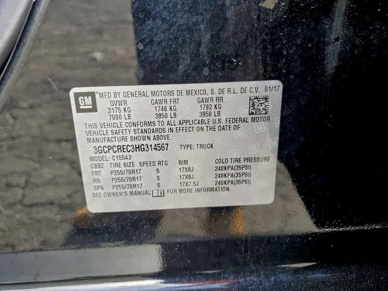 2017 CHEVROLET SILVERADO C1500 LT  