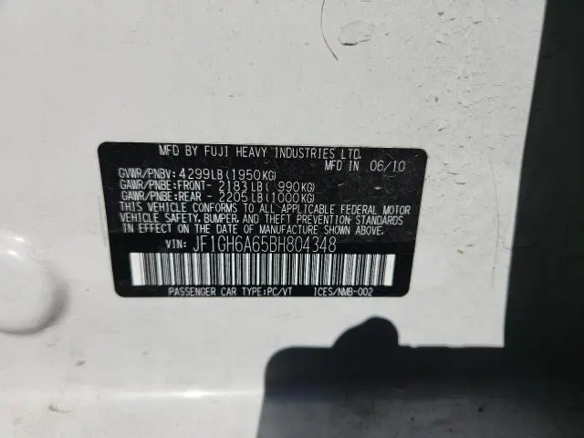 2011 SUBARU IMPREZA 2.5I  