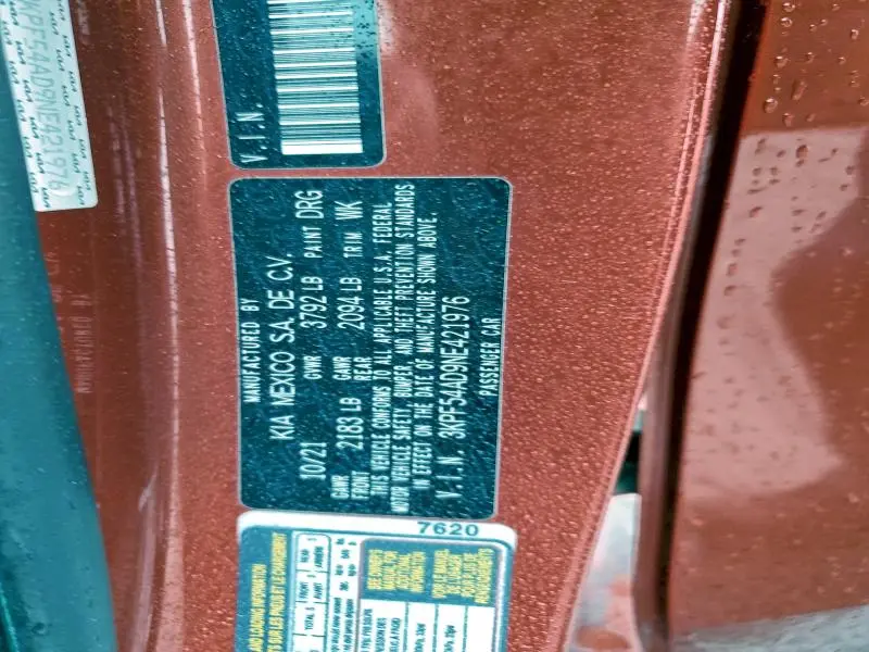 2022 KIA FORTE GT LINE  