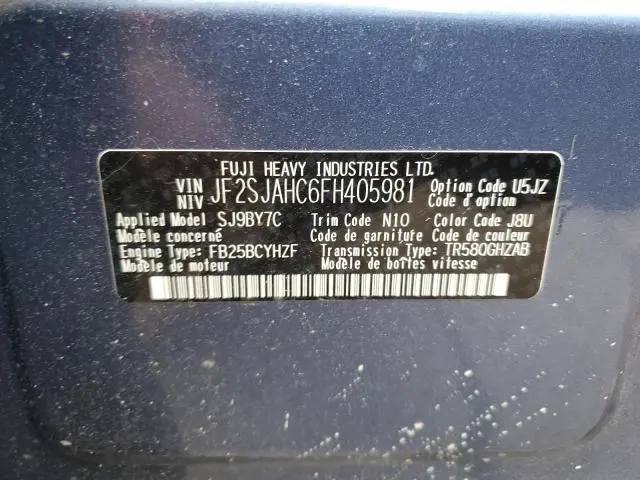 2015 SUBARU FORESTER 2.5I LIMITED  