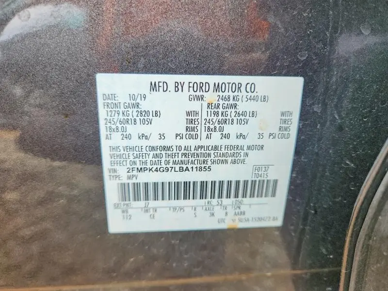 2020 FORD EDGE SE  
