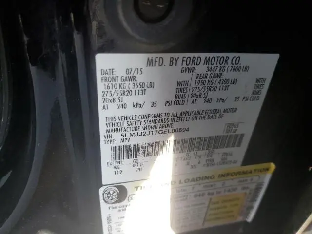 2016 LINCOLN NAVIGATOR SELECT  