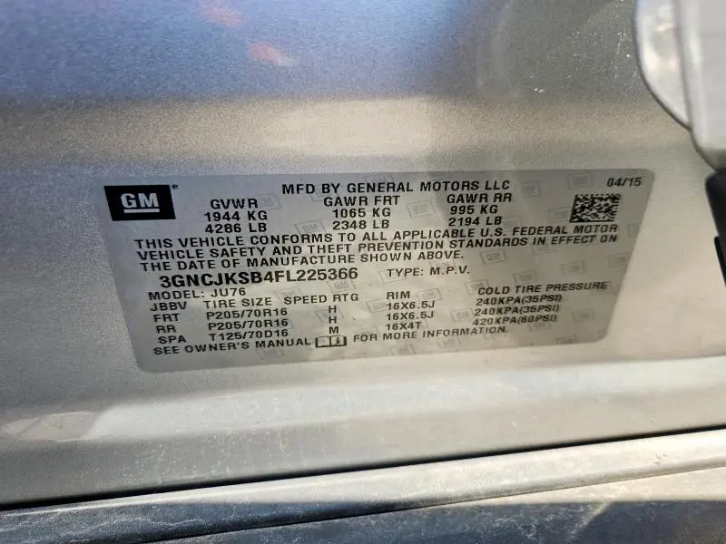 2015 CHEVROLET TRAX LS  