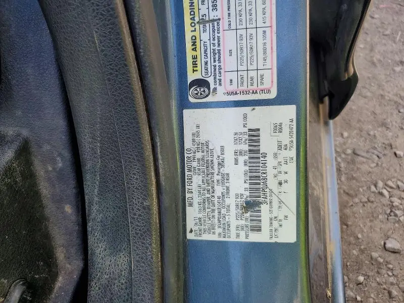 2012 FORD FUSION SEL  