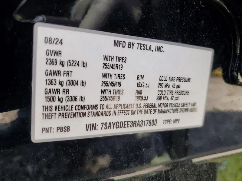 2024 TESLA MODEL Y   