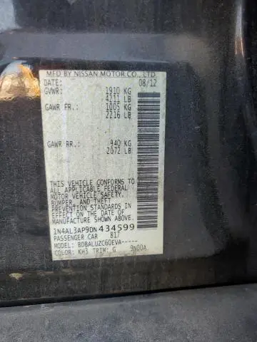 2013 NISSAN ALTIMA 2.5  