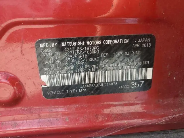 2018 MITSUBISHI OUTLANDER SPORT ES