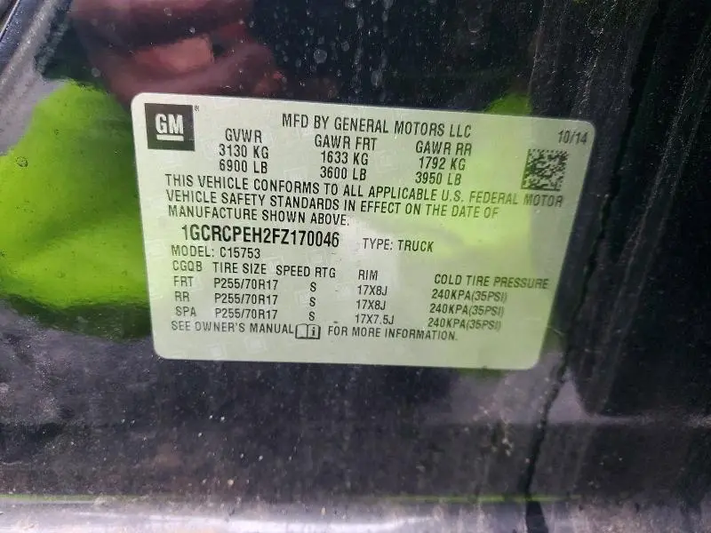 2015 CHEVROLET SILVERADO C1500  