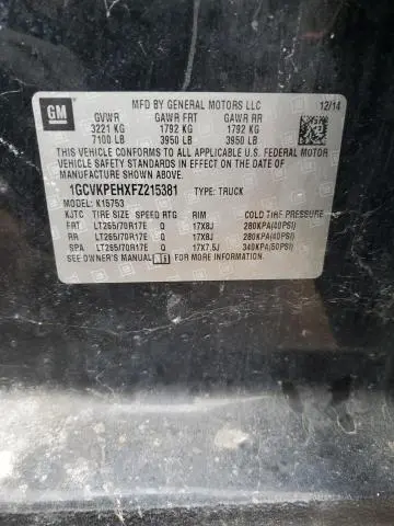 2015 CHEVROLET SILVERADO K1500  