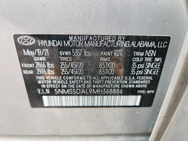 2021 HYUNDAI SANTA FE CALLIGRAPHY  