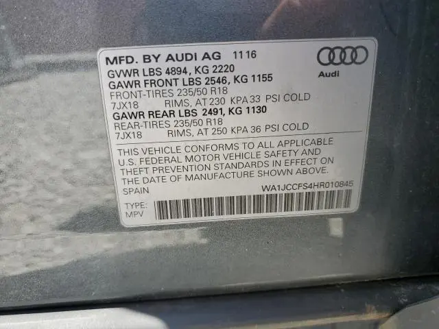2017 AUDI Q3 PREMIUM PLUS  