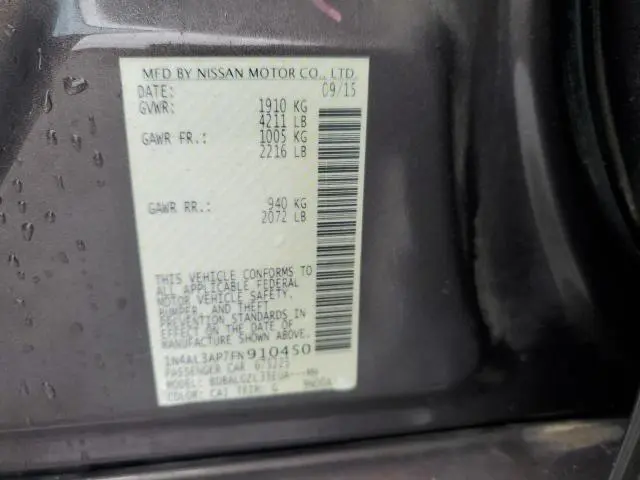 2015 NISSAN ALTIMA 2.5  