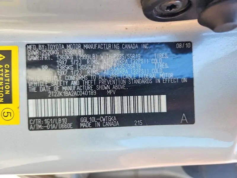 2010 LEXUS RX 350  