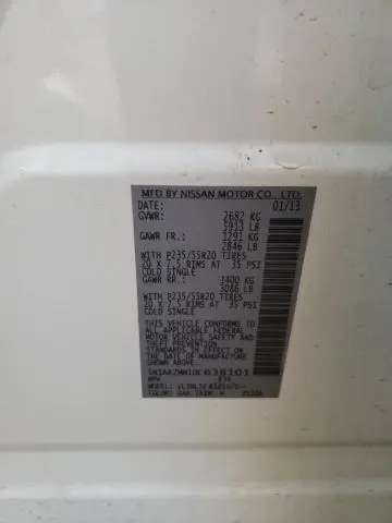 2013 NISSAN PATHFINDER S  