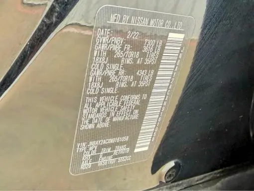 2022 NISSAN ARMADA SV  