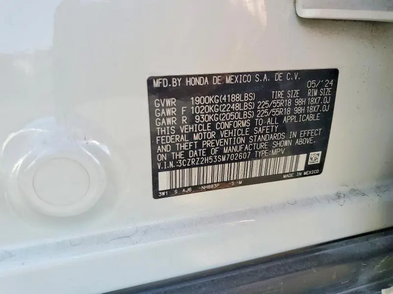 2025 HONDA HR-V SPORT  