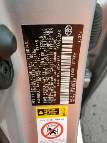 2016 TOYOTA CAMRY LE  