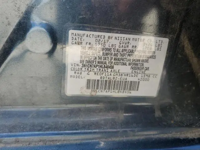 2017 NISSAN VERSA S  