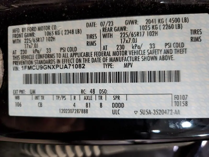 2023 FORD ESCAPE ACTIVE  