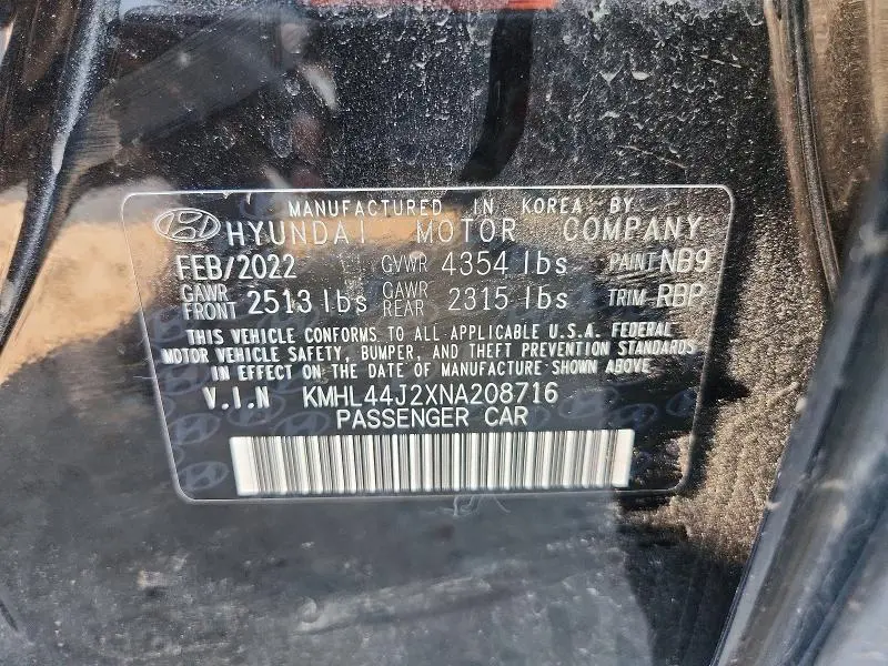2022 HYUNDAI SONATA SEL PLUS  