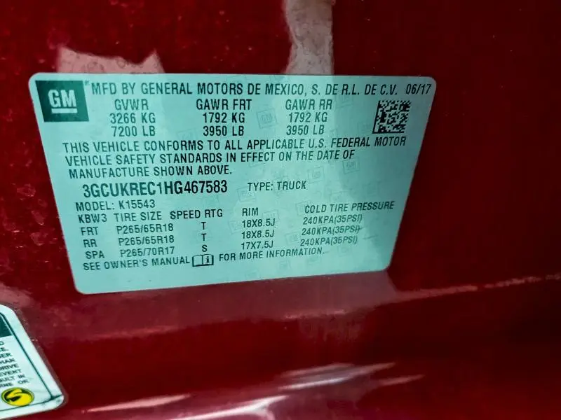 2017 CHEVROLET SILVERADO K1500 LT  