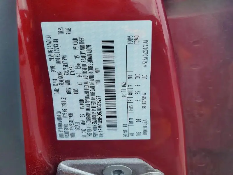 2018 FORD ESCAPE SEL  