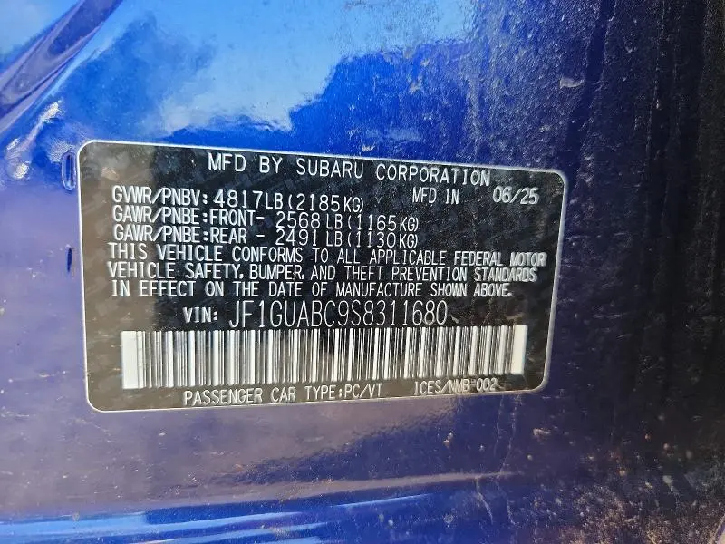 2025 SUBARU IMPREZA   