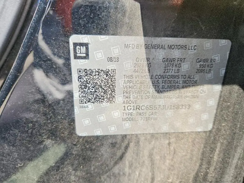 2018 CHEVROLET VOLT LT  