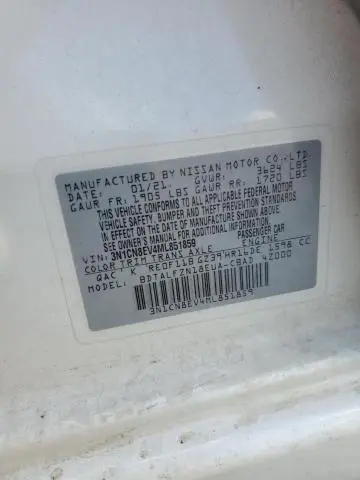 2021 NISSAN VERSA SV  