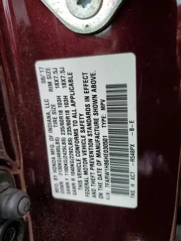 2017 HONDA CR-V EXL  