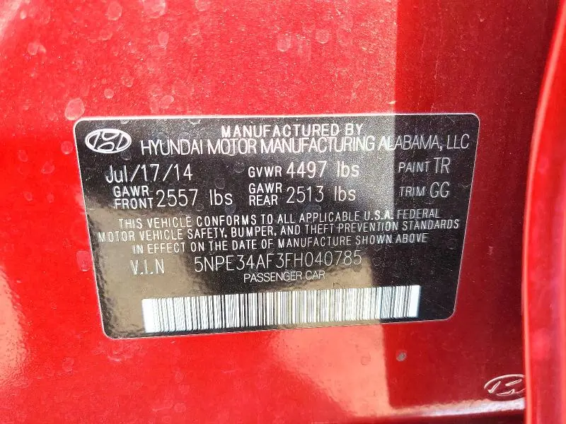 2015 HYUNDAI SONATA SPORT  