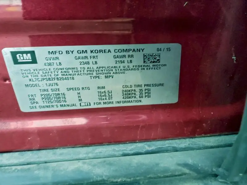 2015 CHEVROLET TRAX 1LS  