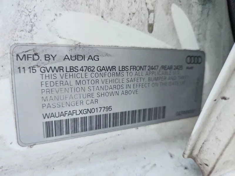 2016 AUDI A4 PREMIUM S-LINE  