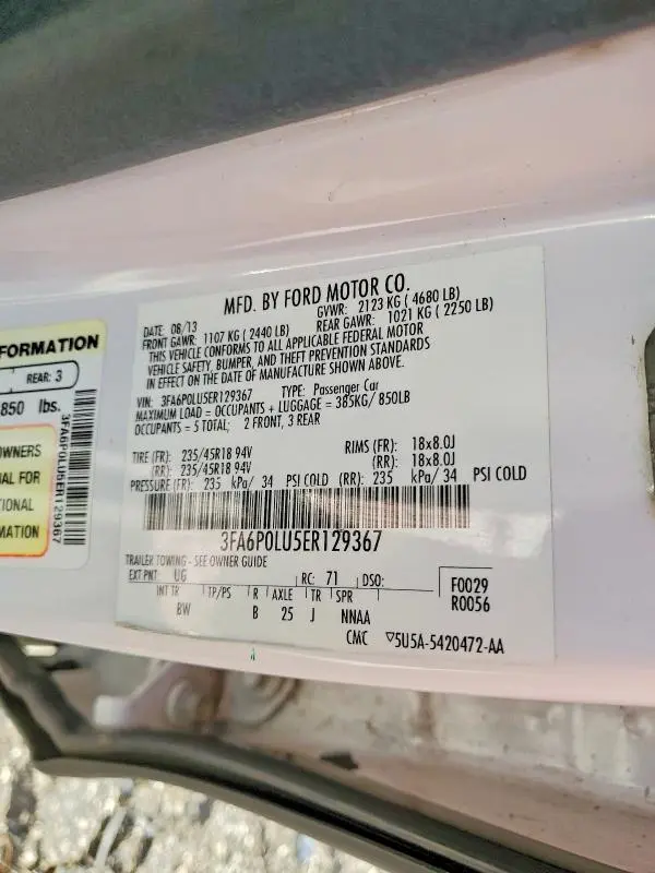 2014 FORD FUSION SE HYBRID  