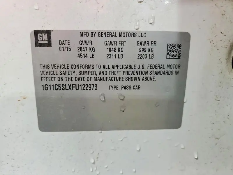 2015 CHEVROLET MALIBU 1LT  