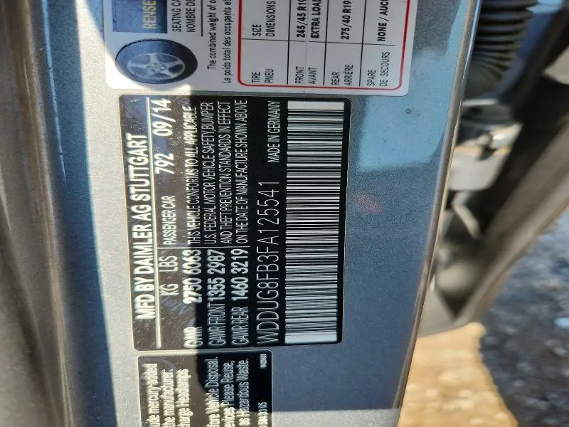 2015 MERCEDES-BENZ S 550 4MATIC  