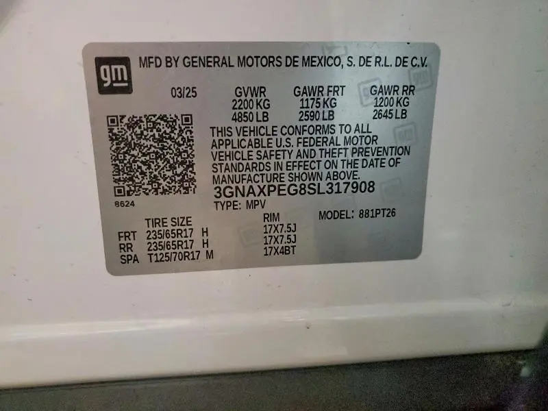 2025 CHEVROLET EQUINOX LT  