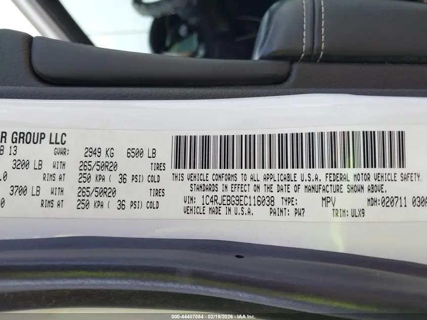 2014 JEEP GRAND CHEROKEE LIMITED