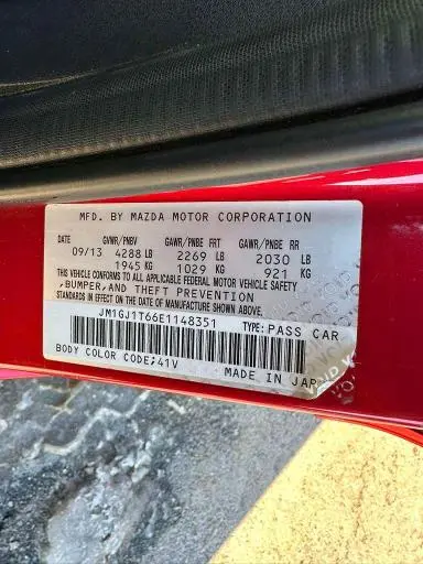 2014 MAZDA 6 TOURING  