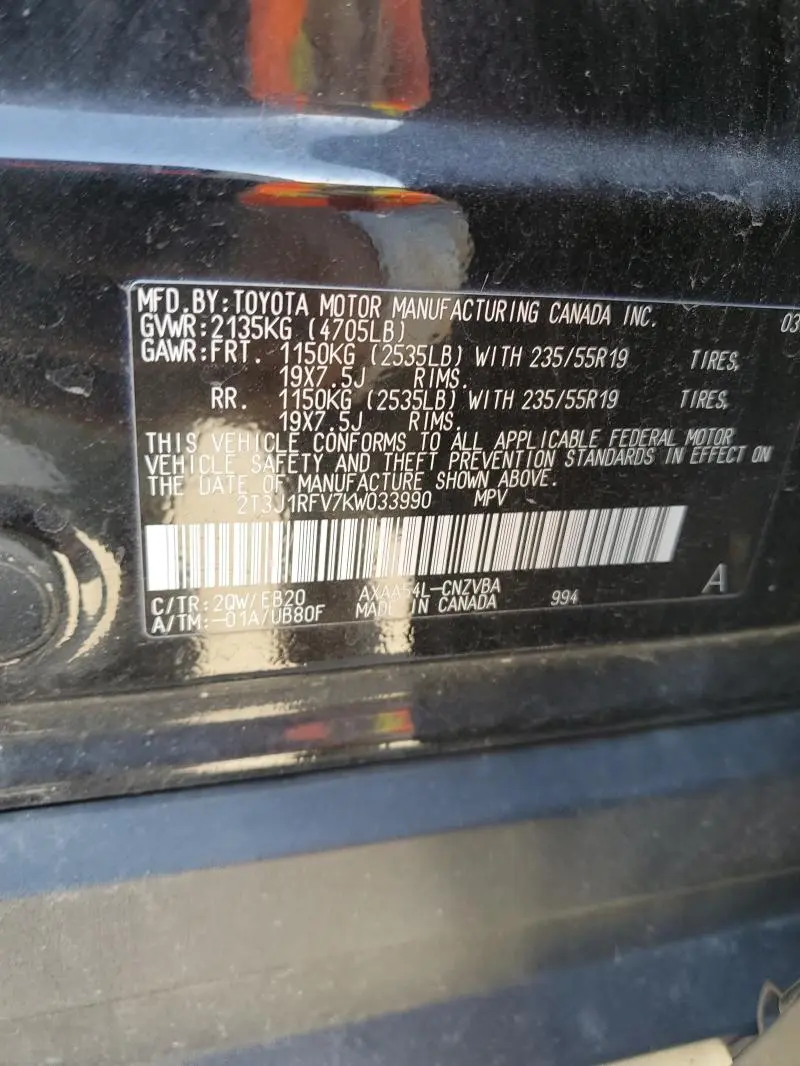 2019 TOYOTA RAV4 ADVENTURE  