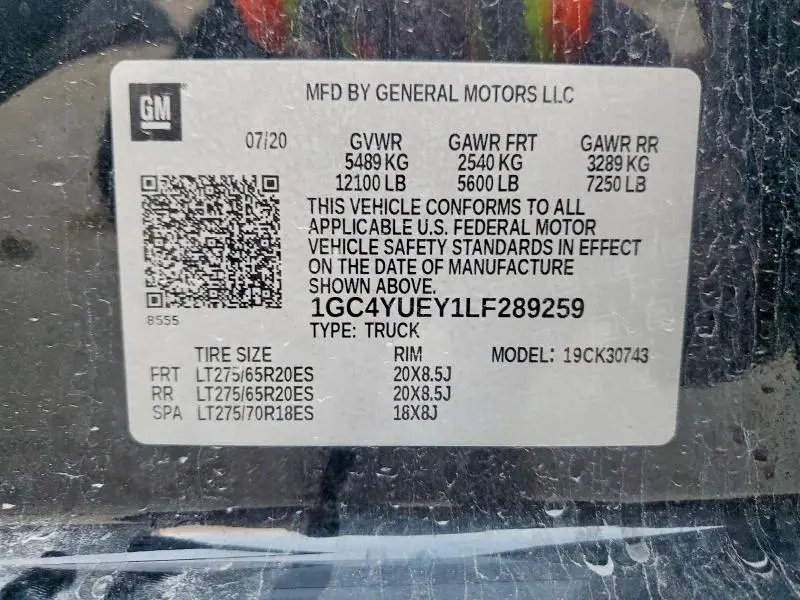 2020 CHEVROLET SILVERADO K3500 LTZ  