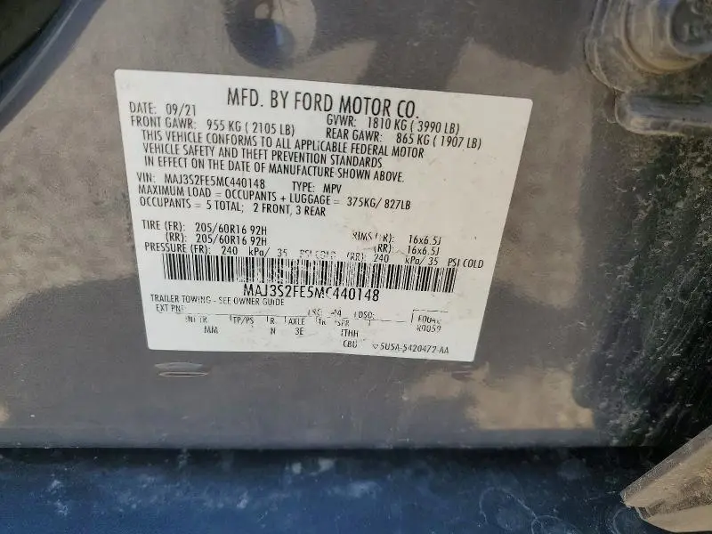 2021 FORD ECOSPORT S  