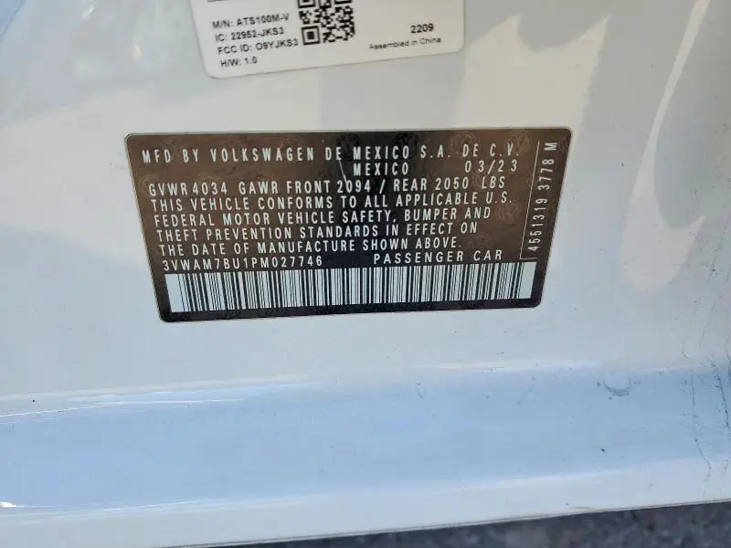 2023 VOLKSWAGEN JETTA SPORT  